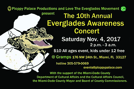 The poster for The 10th Annual Everglades Awareness Concert.